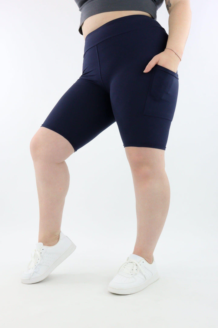 Plain Navy - Casual - Long Shorts - Pockets Casual Shorts - Pockets Pawlie