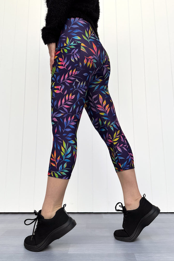 Glow Vine - Casual - Capri Leggings - Pockets