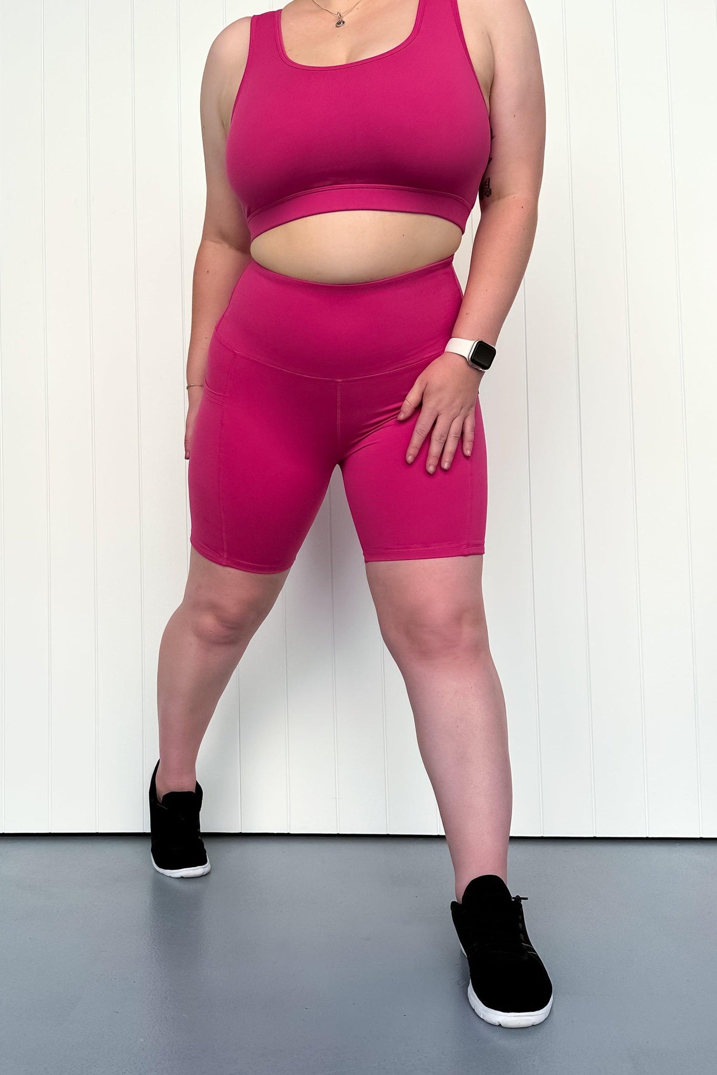 Fuchsia - Hybrid 2.0 - Leg Pockets - Mid Shorts