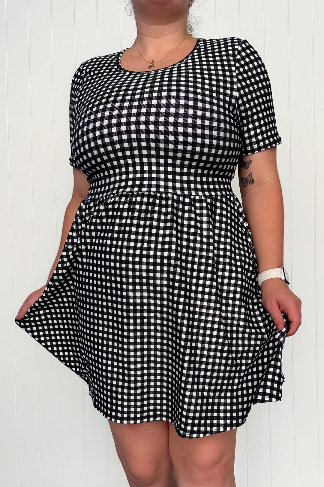 Gingham OG - Mini Dress - Short Sleeve - Pockets