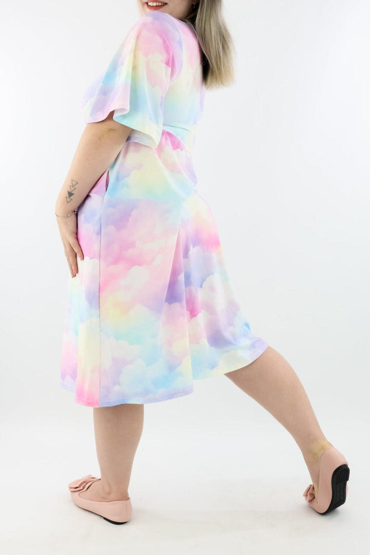 Cloud9 - Midi Length Dress - Mid Sleeve - Pockets