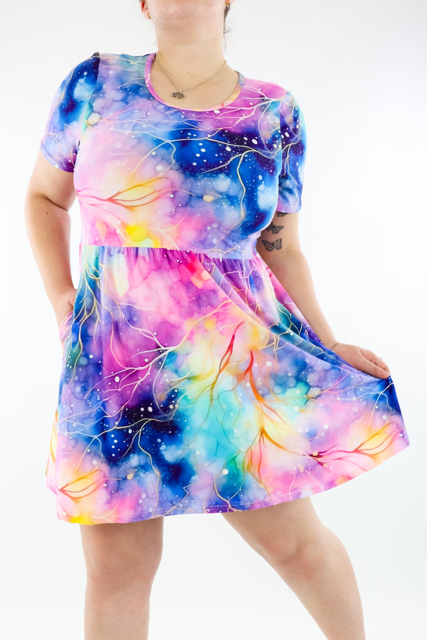 Spellbound - Mini Dress - Short Sleeve - Pockets