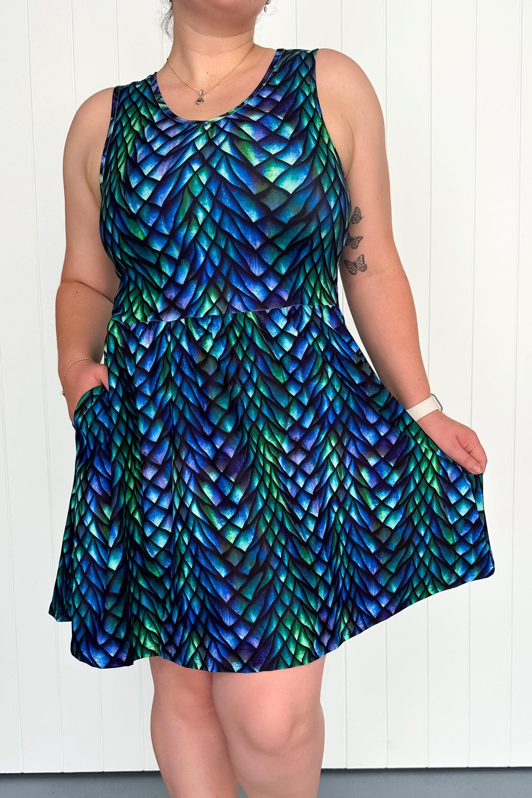 Dragon Keeper - Sleeveless Mini Dress - Pockets