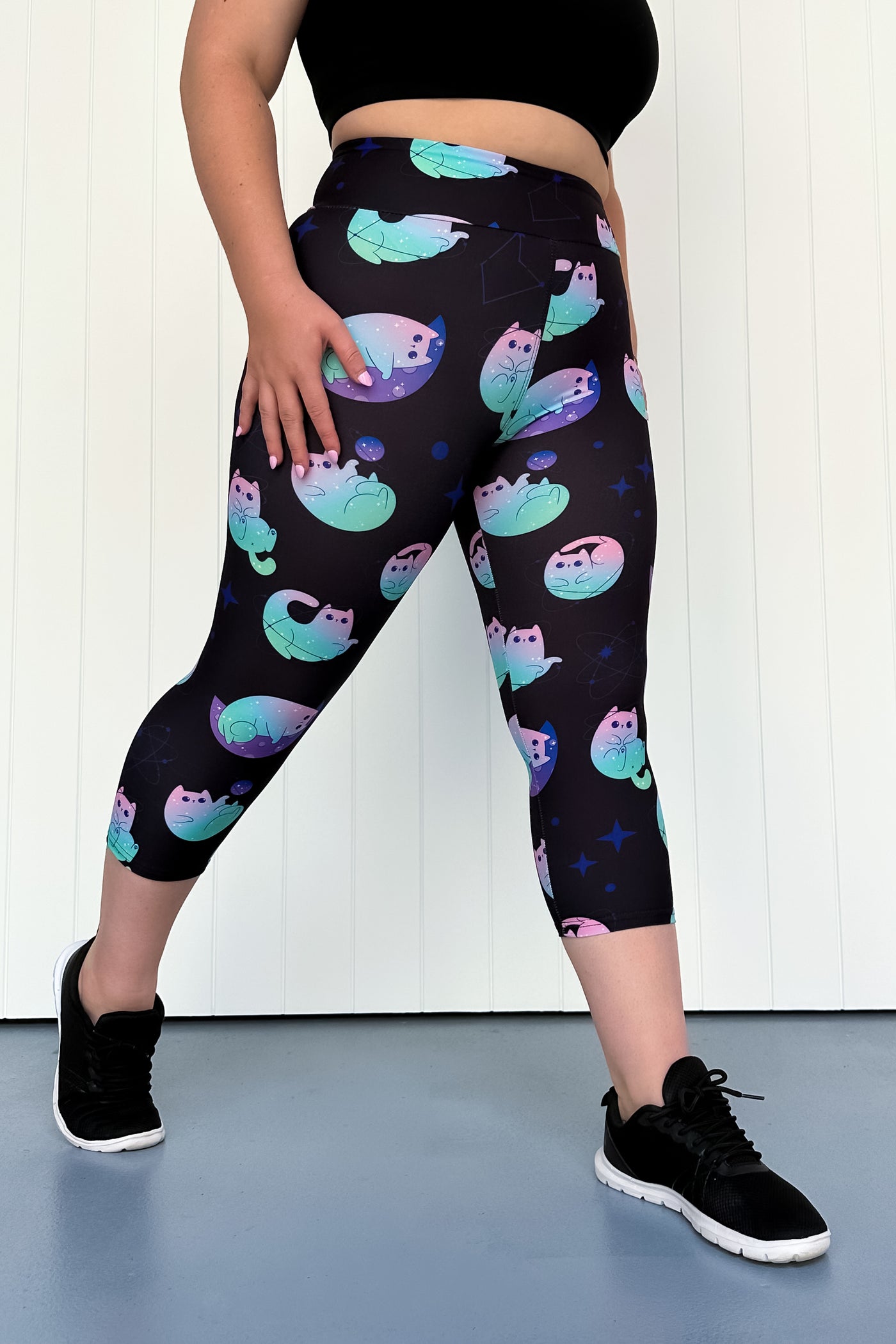 Celestial Cat - Casual - Capri Leggings