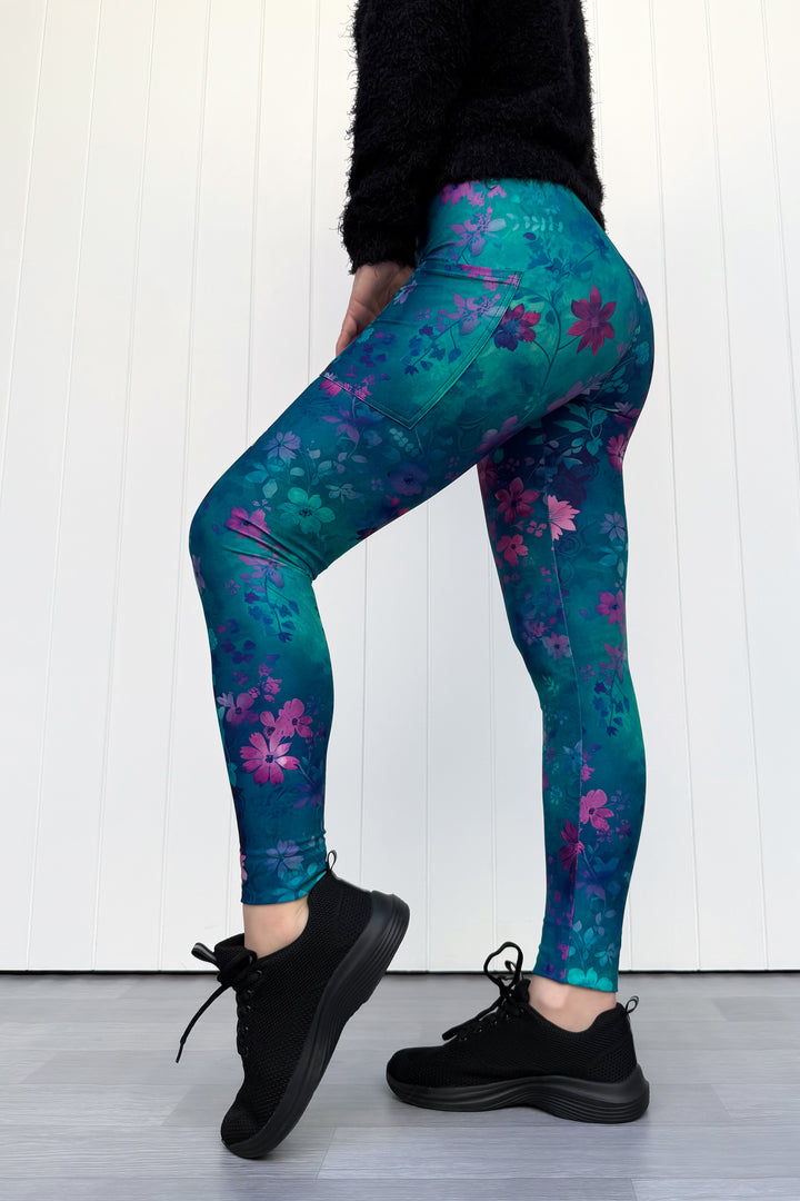 Ethereal Bloom - Casual - Full Leggings - Pockets