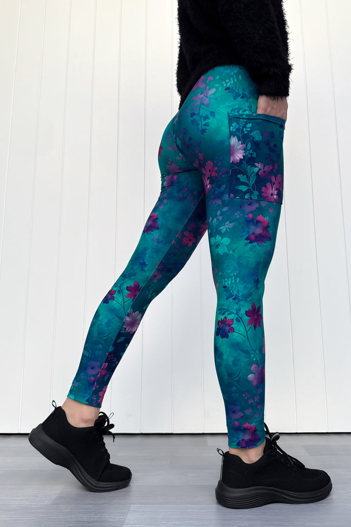 Ethereal Bloom - Casual - Full Leggings - Pockets