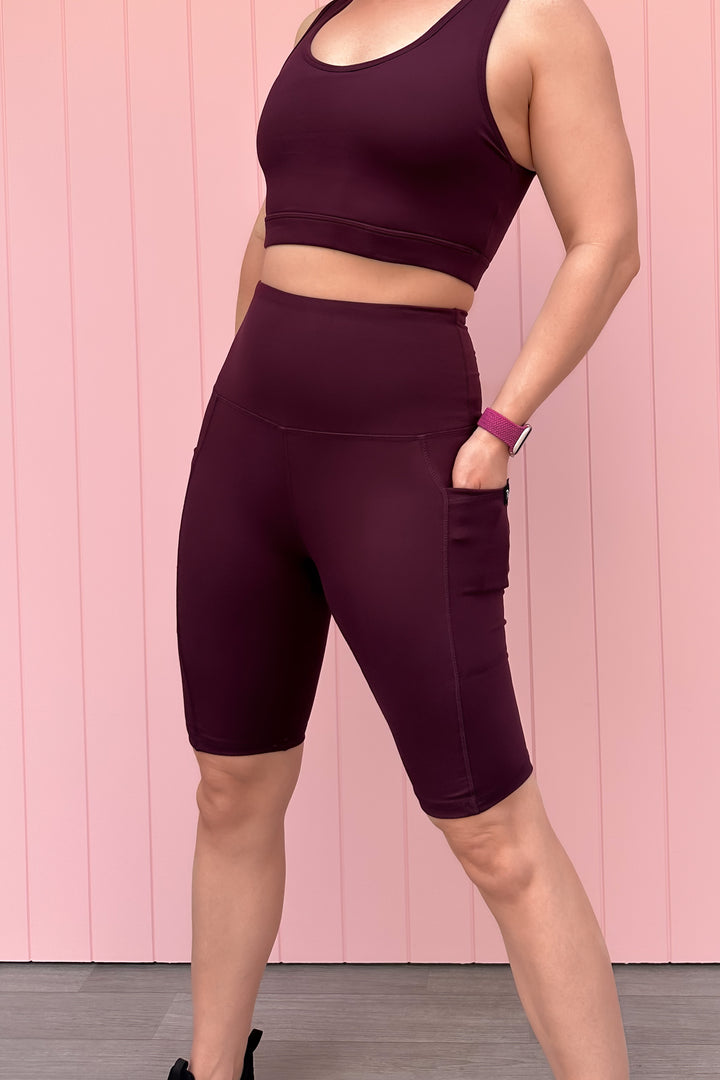 Plum - Long Shorts - Hybrid 2.0 - Pockets