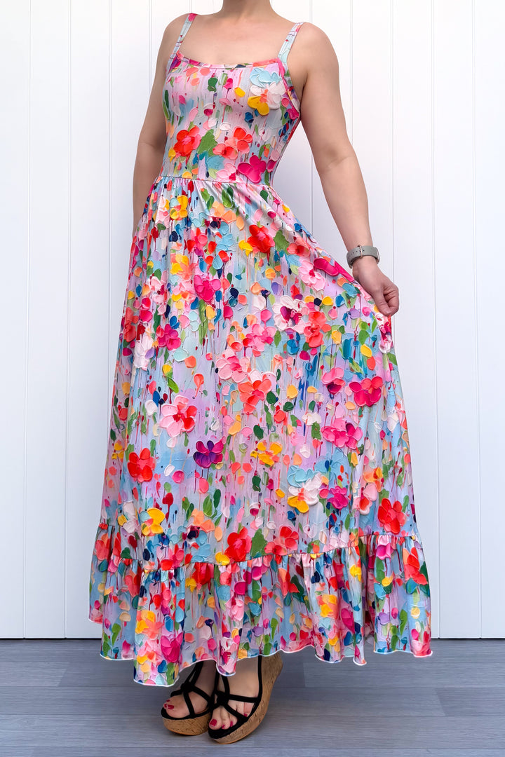 Celeste Maxi Dress - Painted Petals - Pockets
