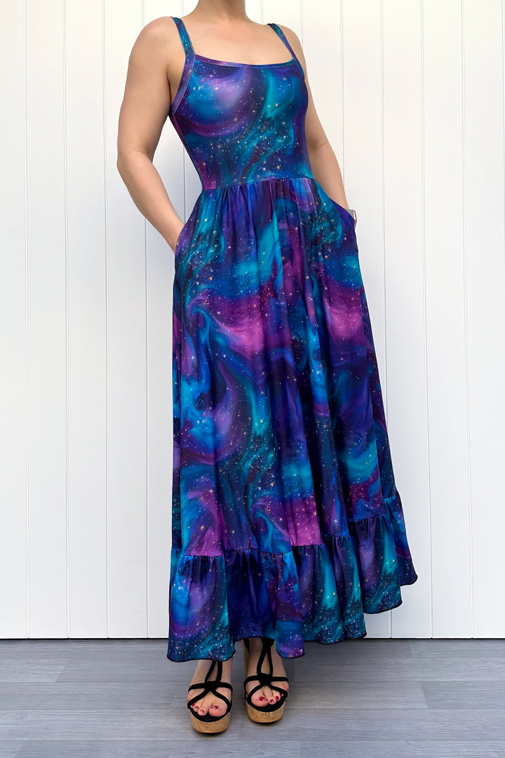 Celeste Maxi Dress - Aurora Sky - Pockets