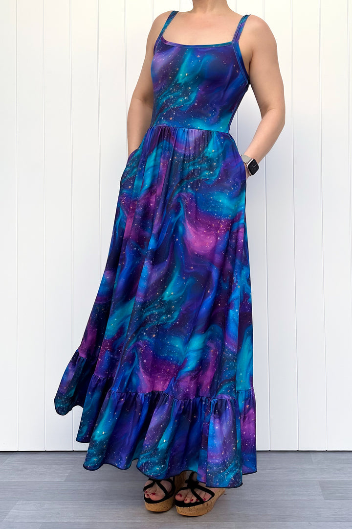 Celeste Maxi Dress - Aurora Sky - Pockets