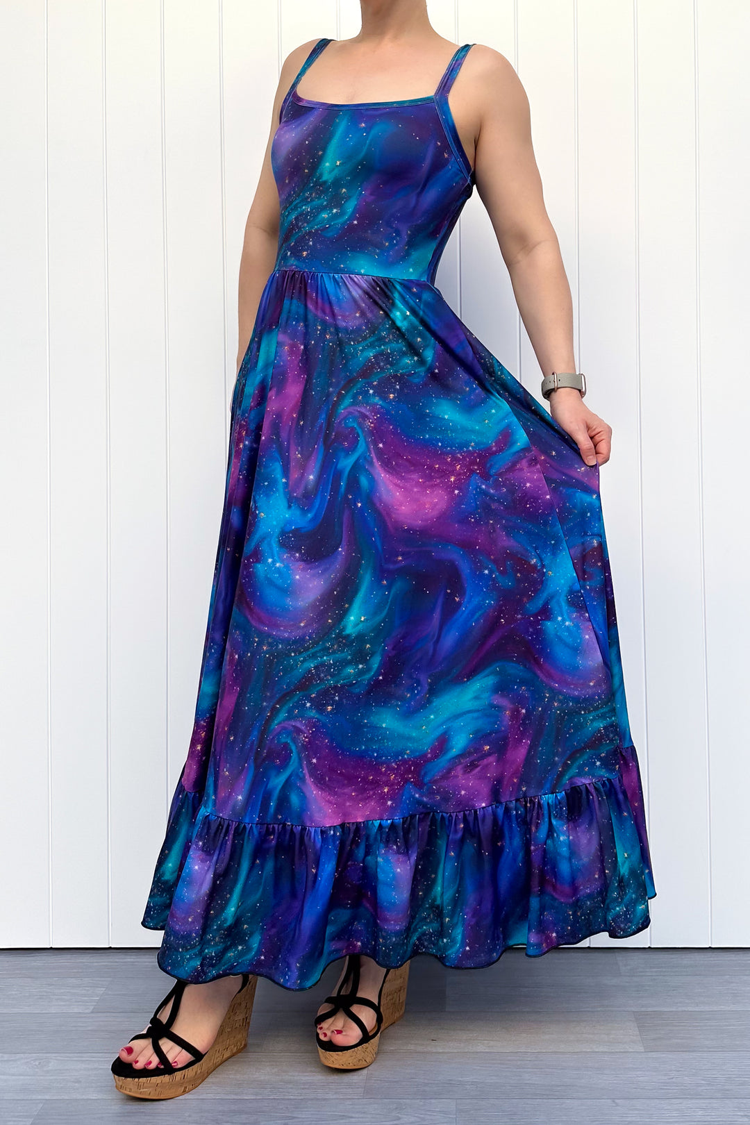 Celeste Maxi Dress - Aurora Sky - Pockets