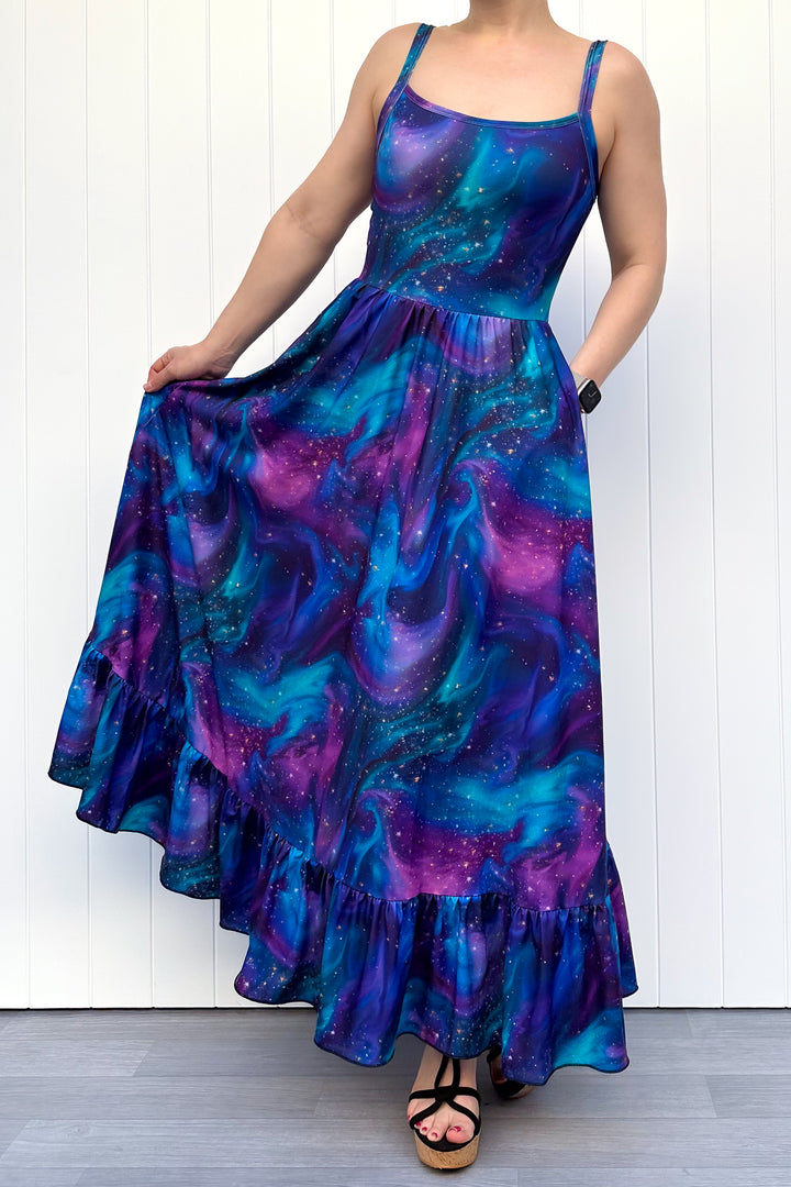 Celeste Maxi Dress - Aurora Sky - Pockets
