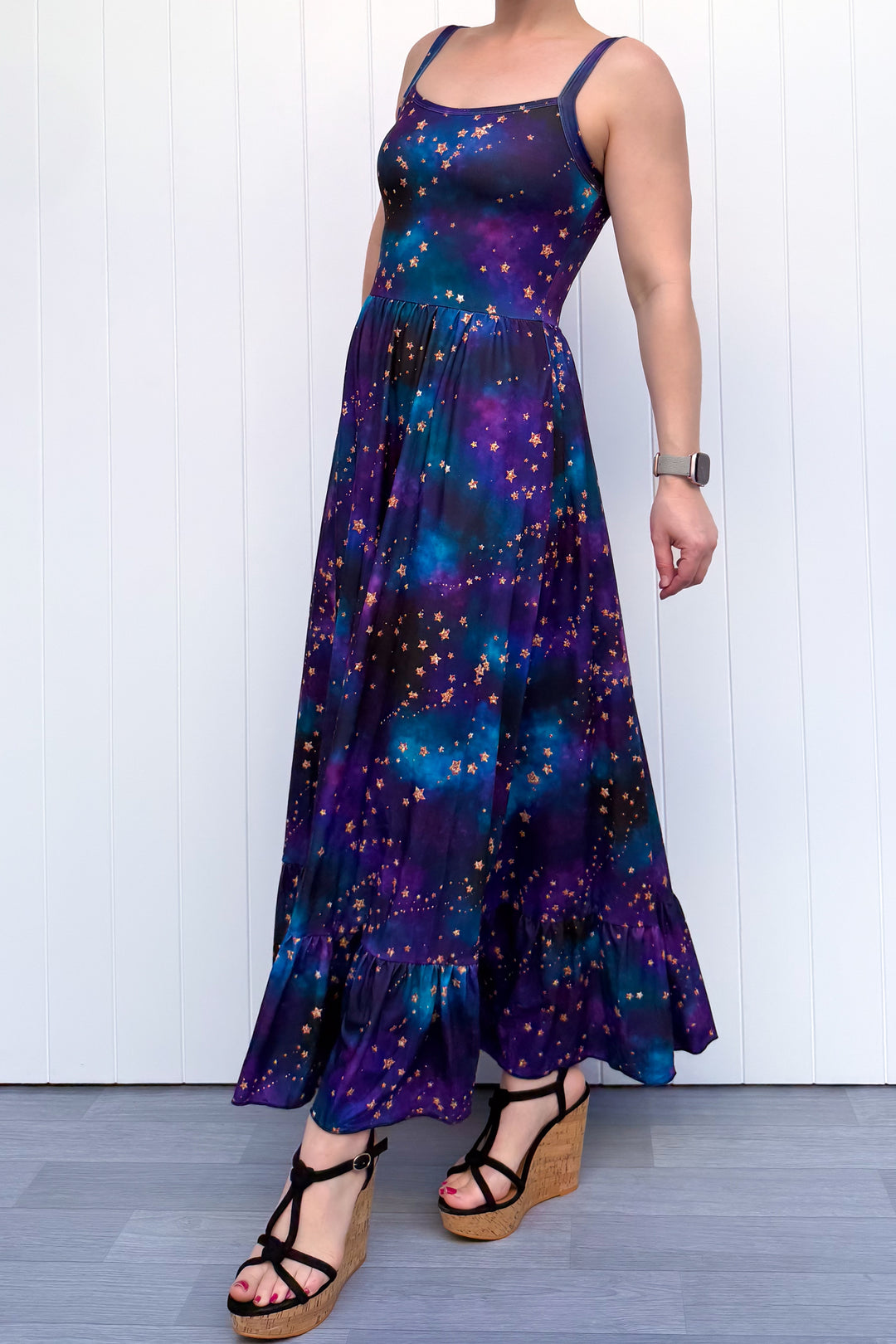 Celeste Maxi Dress - Universe Shimmer - Pockets