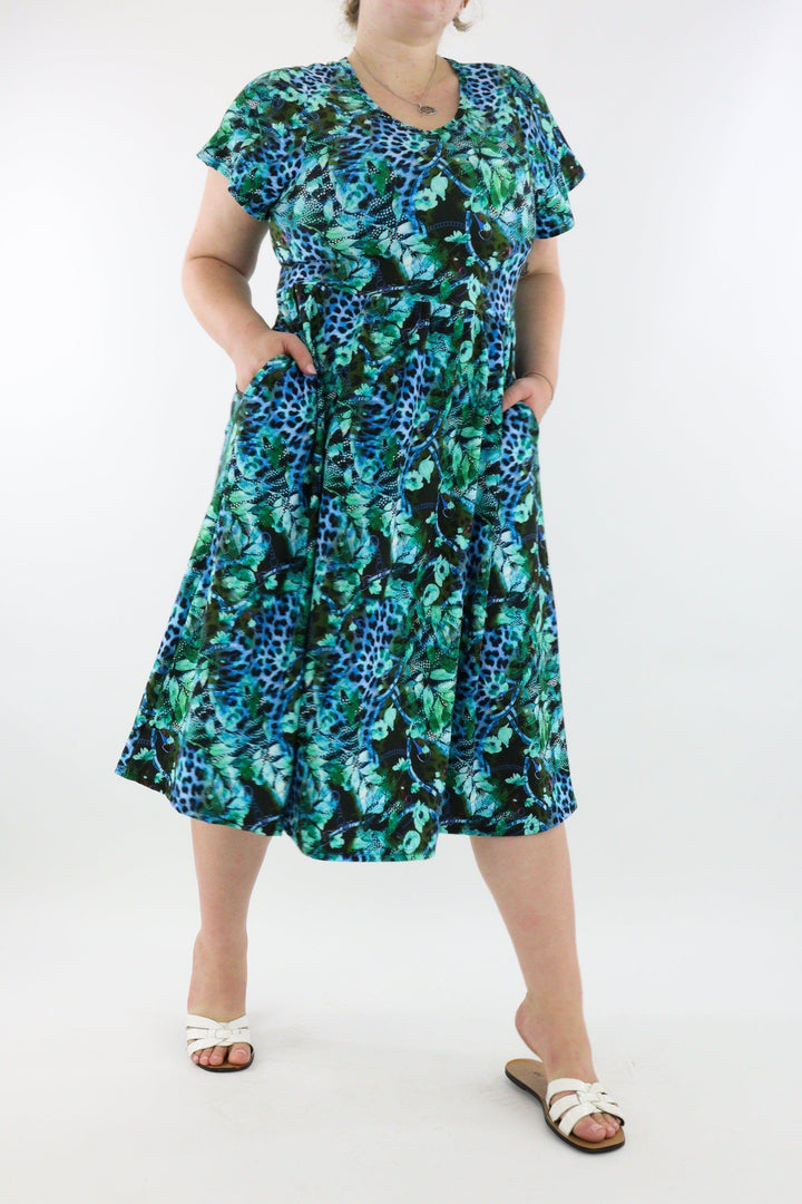 Chimerical - A-Line Dress - Midi Length - Side Pockets - Pawlie