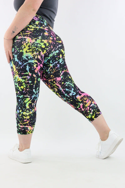 Neon Splash - Casual - Capri Leggings Casual Capri Leggings Pawlie   