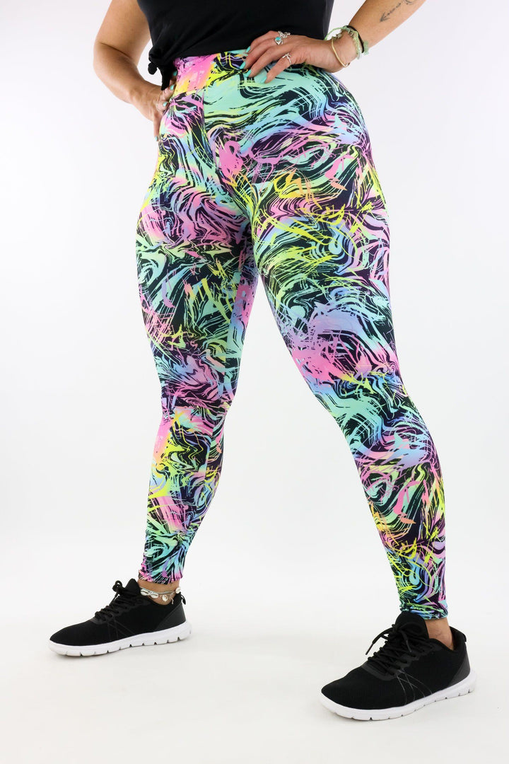 Neon Surge - Casual - Full Leggings Casual Full Leggings Pawlie   