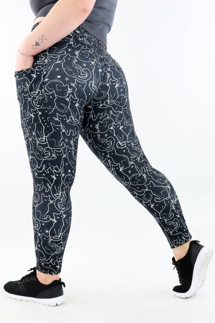 Familiar Cat - Casual - Regular Full Leggings - Pockets Casual Full Leggings - Pockets Pawlie   