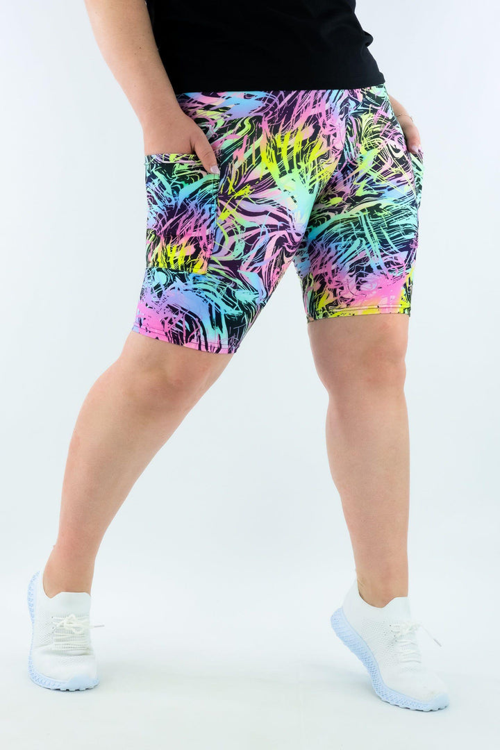 Neon Surge - Casual - Long Shorts - Pockets - Pawlie