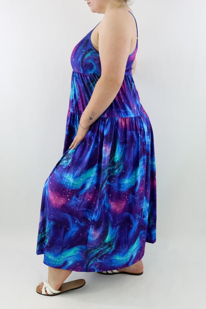 Aurora Sky - Strappy Maxi Dress - Pockets - Pawlie