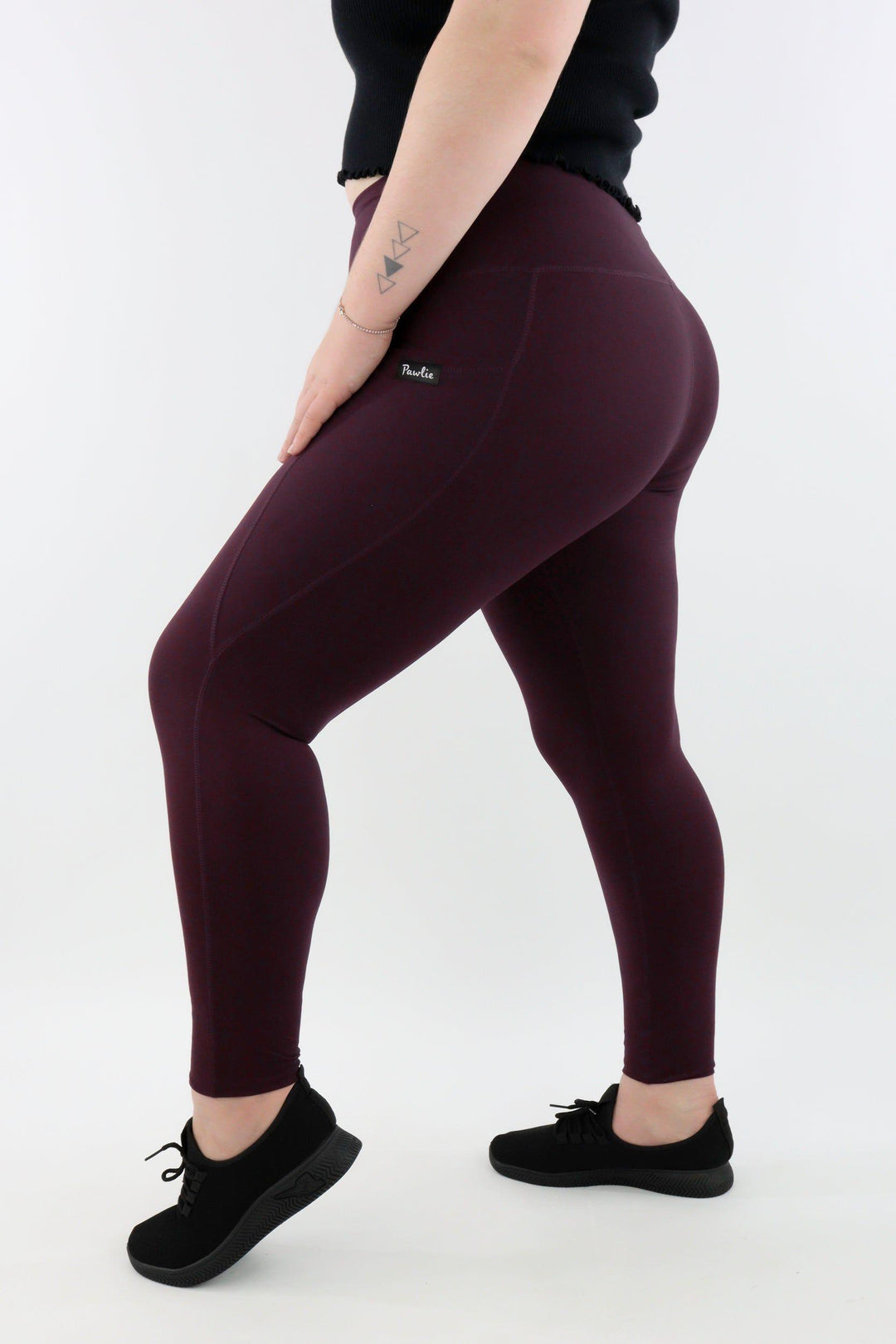 Plum - Hybrid 2.0 - Leg Pockets - Full Leggings Hybrid Full Leggings Pawlie   