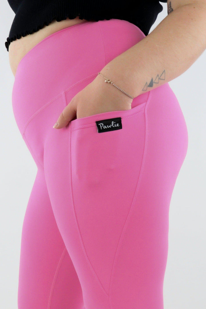 Pink - Hybrid 2.0 - Leg Pockets - Full Leggings Hybrid Full Leggings Pawlie   