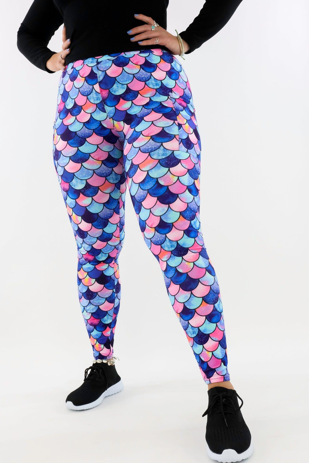 Mermaid For Each Other - Casual - Regular Full Leggings - Pockets Casual Full Leggings - Pockets Pawlie   