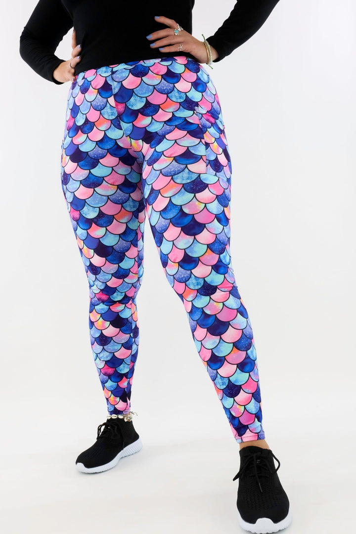 Mermaid For Each Other - Casual - Regular Full Leggings - Pockets Casual Full Leggings - Pockets Pawlie   