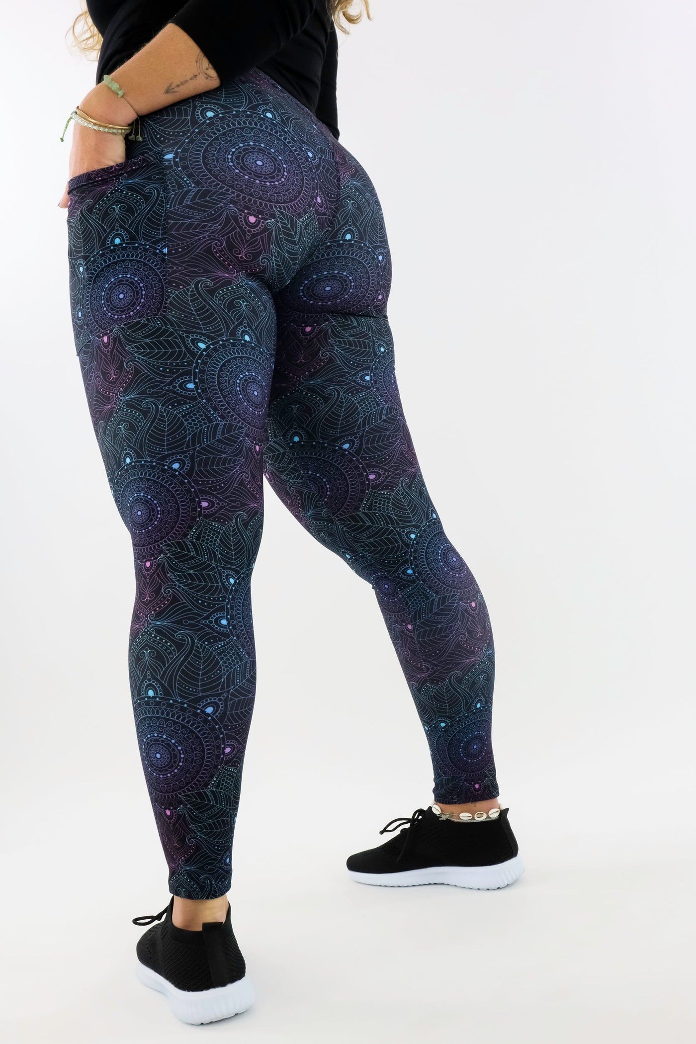 Holographic Mandala - Casual - Regular Full Leggings - Pockets Casual Full Leggings - Pockets Pawlie   