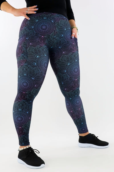 Holographic Mandala - Casual - Regular Full Leggings - Pockets Casual Full Leggings - Pockets Pawlie   