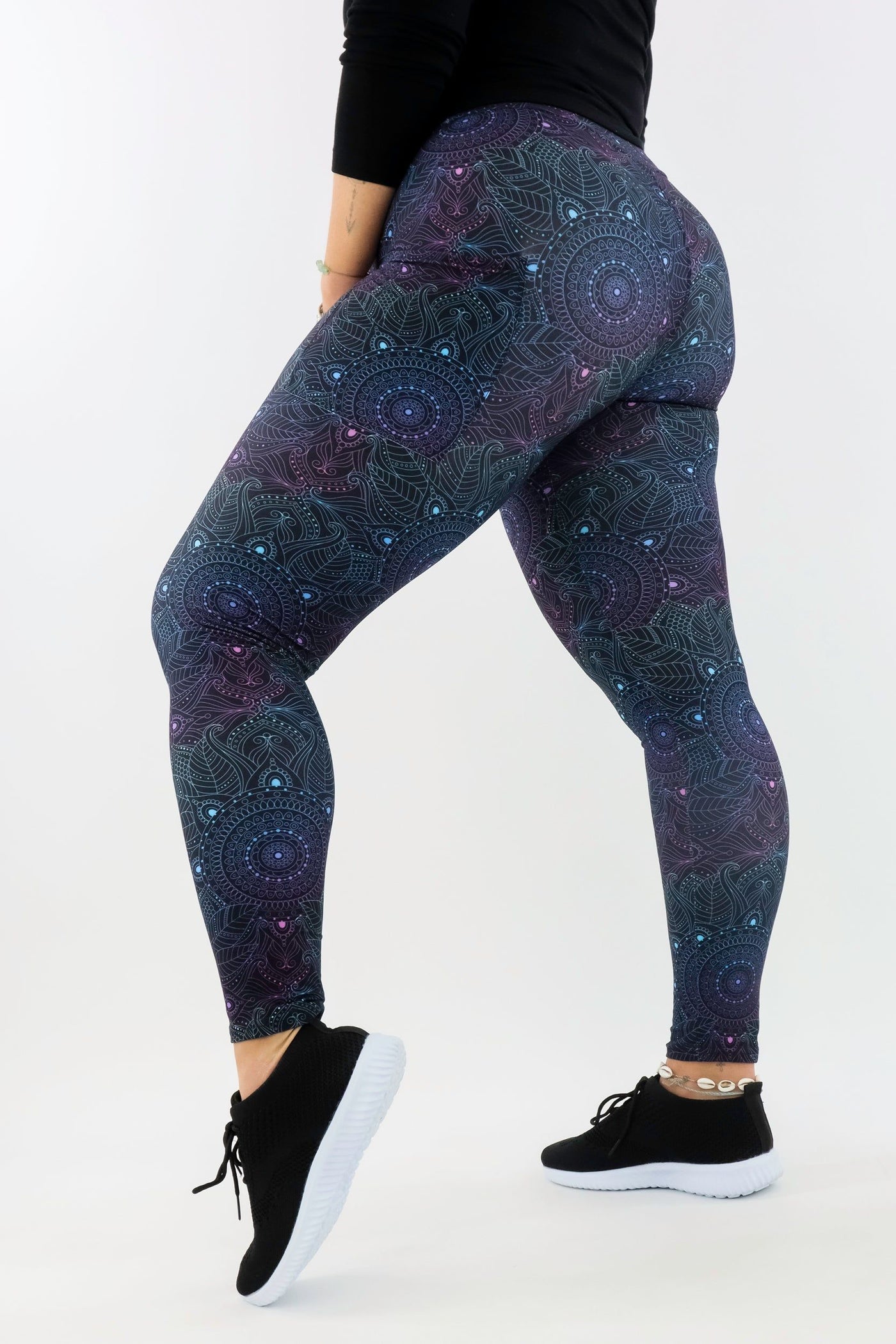 Holographic Mandala - Casual - Regular Full Leggings - Pockets Casual Full Leggings - Pockets Pawlie   