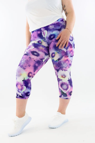 Floricultural - Casual - Capri Leggings - Pockets Casual Capri Leggings - Pockets Pawlie   