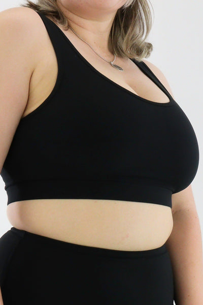 Black - Reversible Crop Top - Hybrid 2.0 - Pawlie