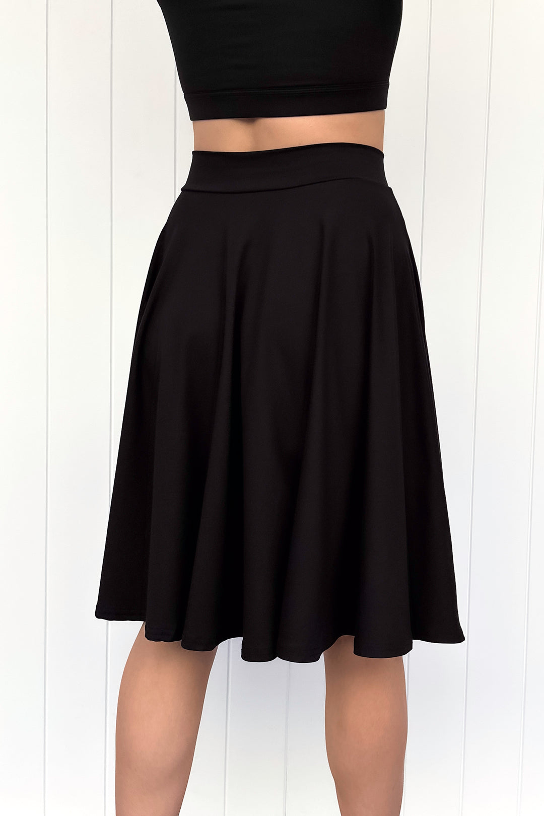 Seraphine Knee-Length Skirt - Black