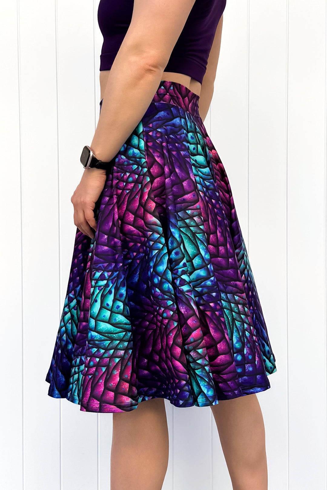 Seraphine Knee-Length Skirt - Radiant Dragon