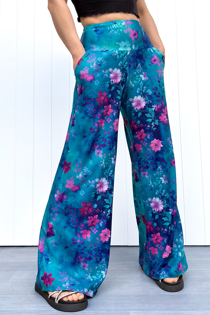 Ethereal Bloom - Wide Leg Pants - Pockets