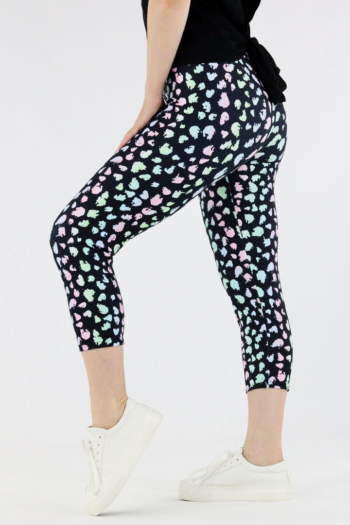 Pastel Dots - Casual Capri Leggings Casual Capri Leggings Pawlie   