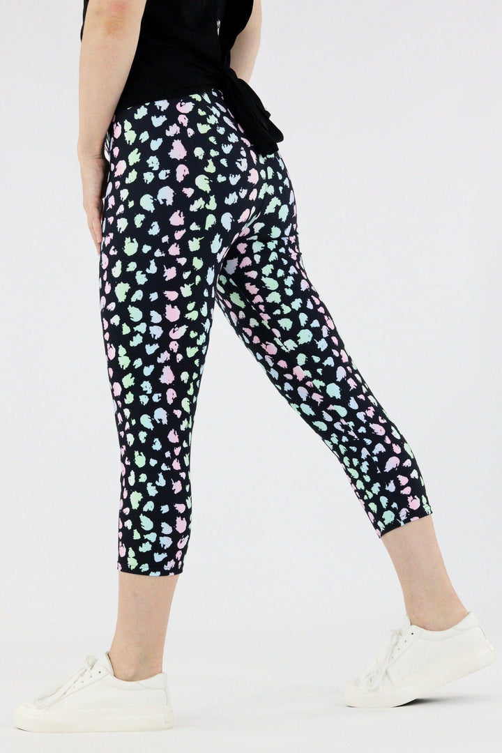 Pastel Dots - Casual Capri Leggings Casual Capri Leggings Pawlie   