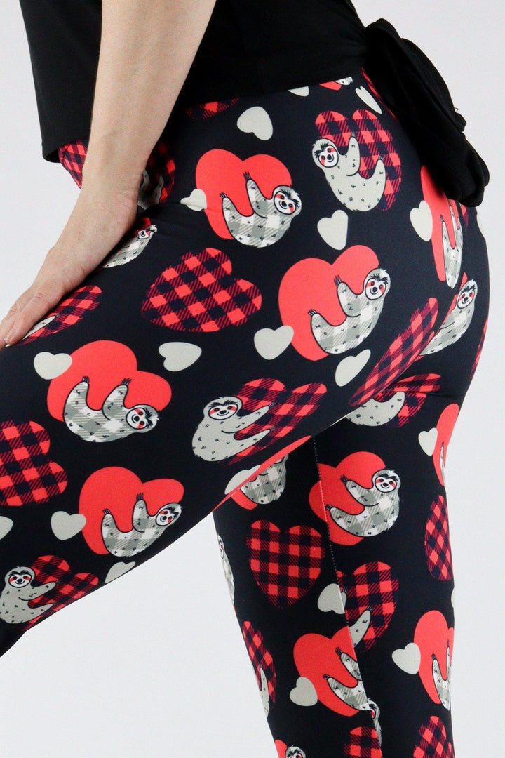 Love Sloths - Casual Capri Leggings Casual Capri Leggings Pawlie   