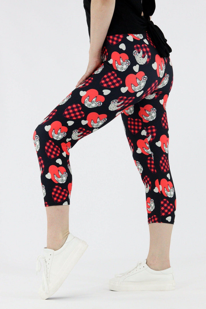 Love Sloths - Casual Capri Leggings Casual Capri Leggings Pawlie   
