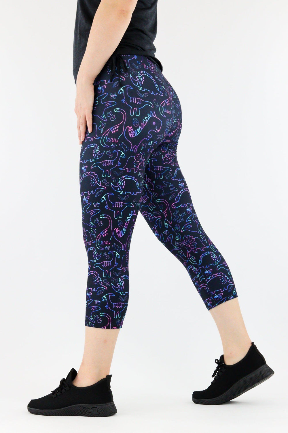 Dinosaur Party - Casual Capri Leggings Casual Capri Leggings Pawlie   
