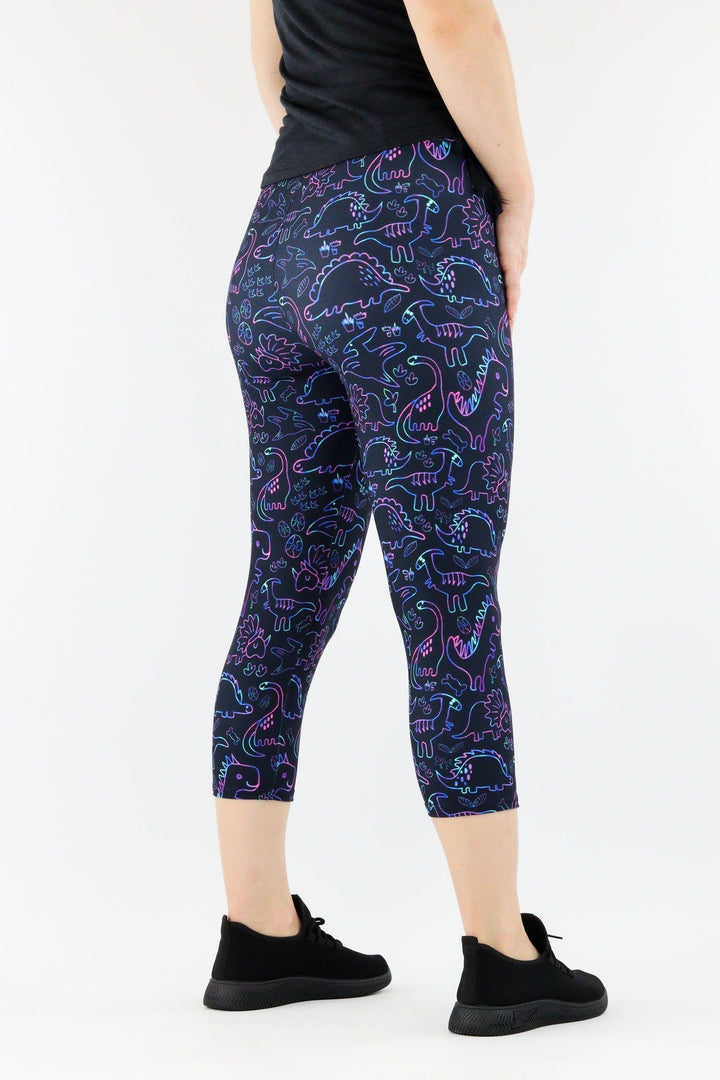 Dinosaur Party - Casual Capri Leggings Casual Capri Leggings Pawlie   