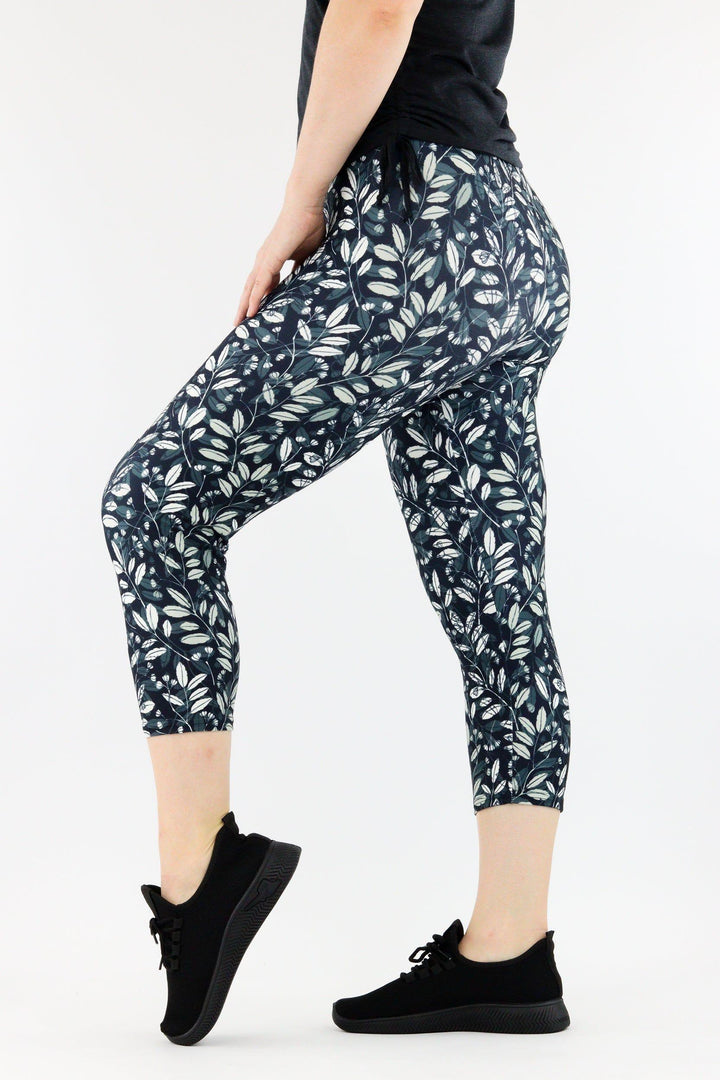 Leaf Trail - Casual Capri Leggings Casual Capri Leggings Pawlie   