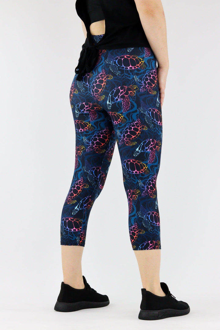 Turtle Ocean - Casual - Capri Leggings Casual Capri Leggings Pawlie   