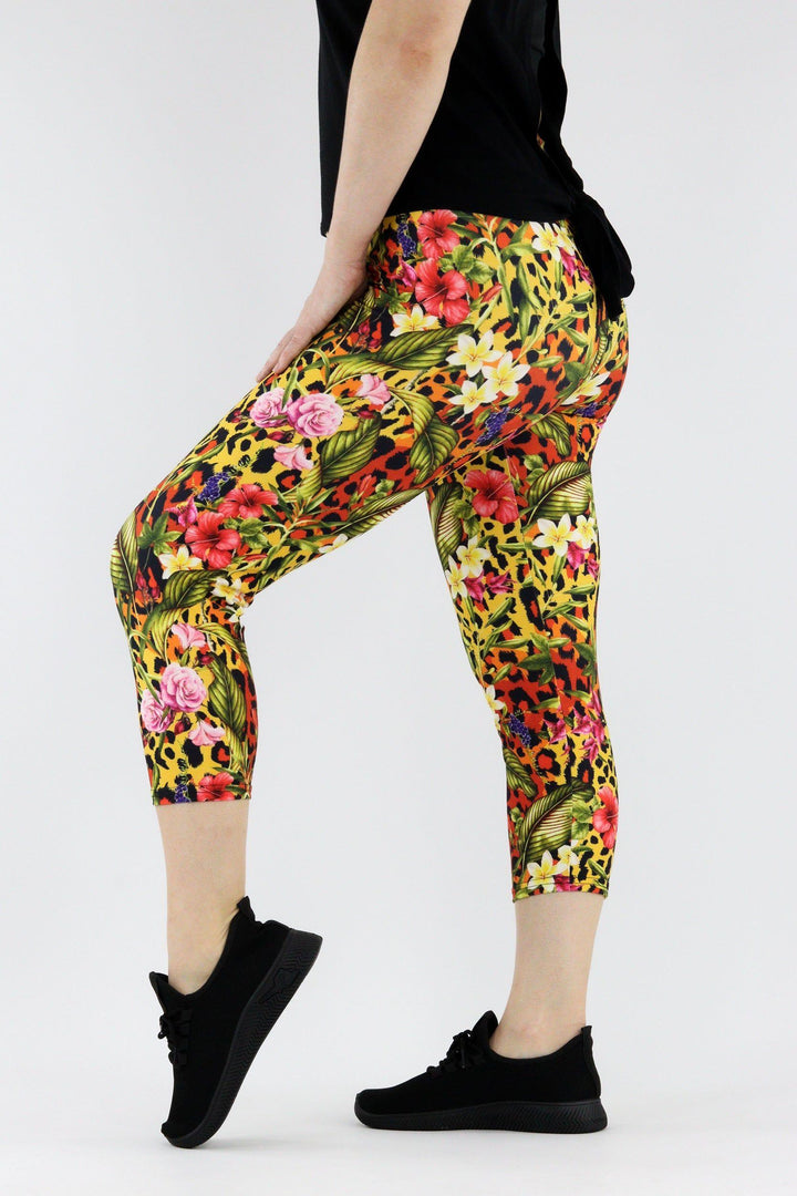 Leopard Oasis - Casual - Capri Leggings Casual Capri Leggings Pawlie   