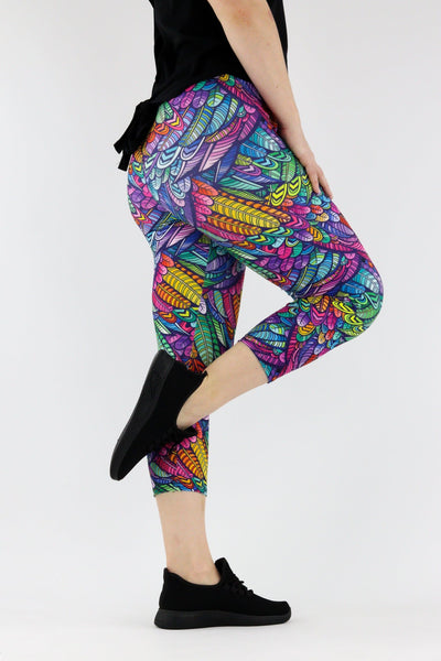 Feather Wild - Casual - Capri Leggings Casual Capri Leggings Pawlie   