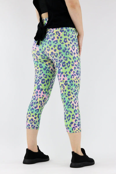 Tropical Leopard - Casual - Capri Leggings Casual Capri Leggings Pawlie   