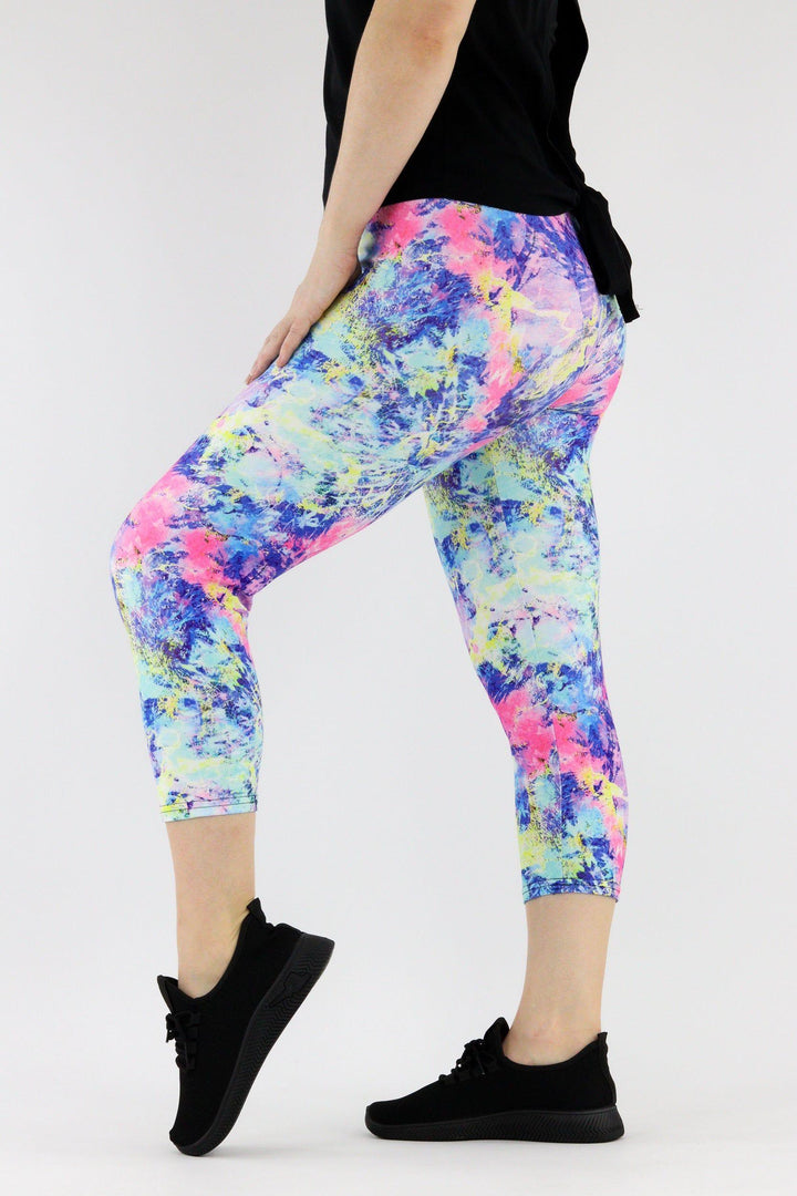 Marble Madness - Casual - Capri Leggings Casual Capri Leggings Pawlie   