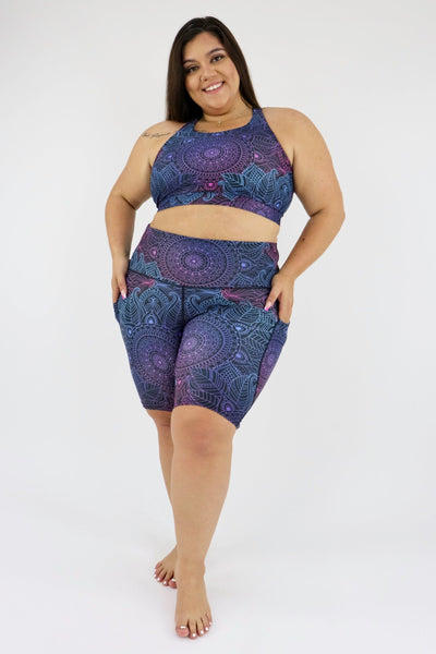 Holographic Mandala  - Dynamic Active - Pocket Long Shorts Active Shorts Pawlie   