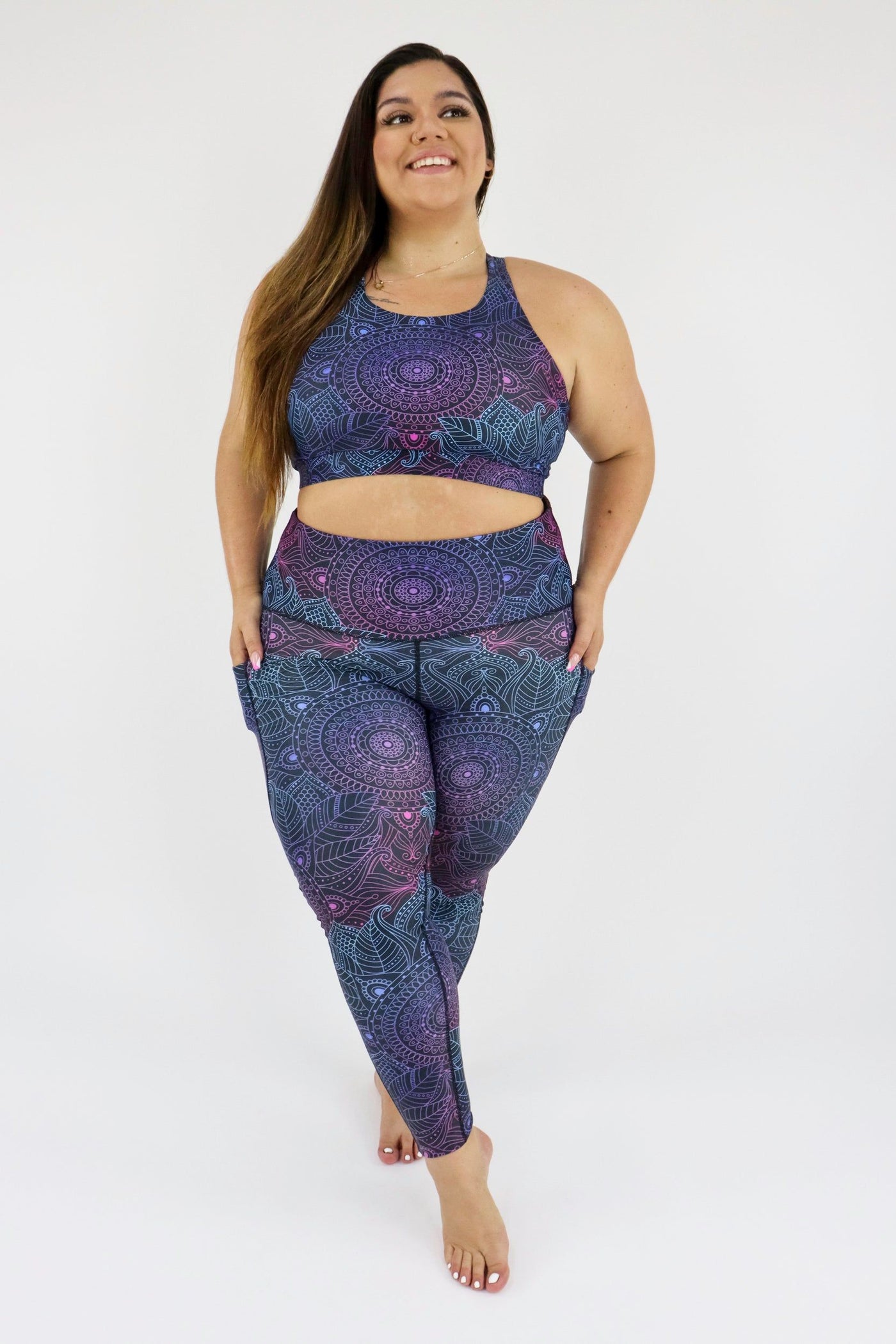 Holographic Mandala - Dynamic Active - Pocket Full Leggings Active Leggings Pawlie   