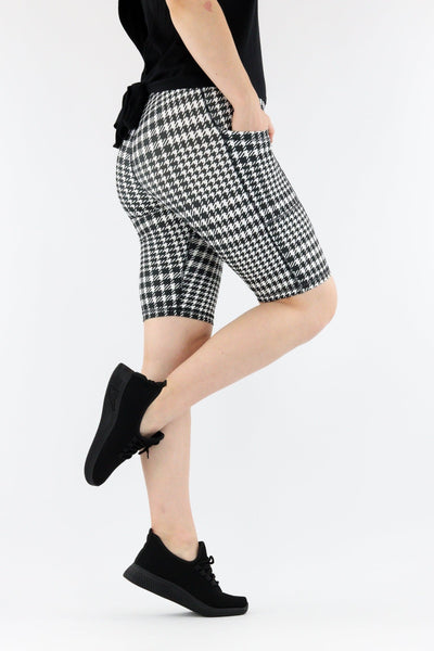 Houndstooth - Hybrid 1.0 - Leg Pockets - Long Shorts Hybrid Shorts Pawlie   